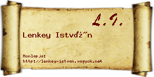 Lenkey István névjegykártya