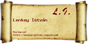 Lenkey István névjegykártya