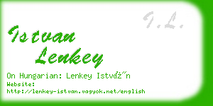 istvan lenkey business card